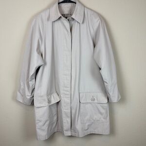 London FOG Limited Edition Tan Mid-Length Trench Coat w/ Hidden Button Front